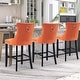 preview thumbnail 48 of 56, Contemporary Tufted Velvet Upholstered Counter Bar Stools Set of 2