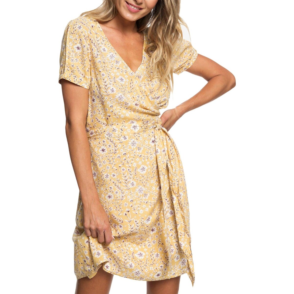 roxy women's monument view wrap dress