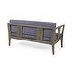 preview thumbnail 14 of 20, Nicholson Outdoor 4-seat Acacia Chat Set by Christopher Knight Home