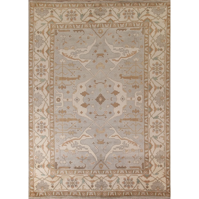 Oushak Area Rug Handmade Oriental Wool Carpet - 9'2"x 11'8"