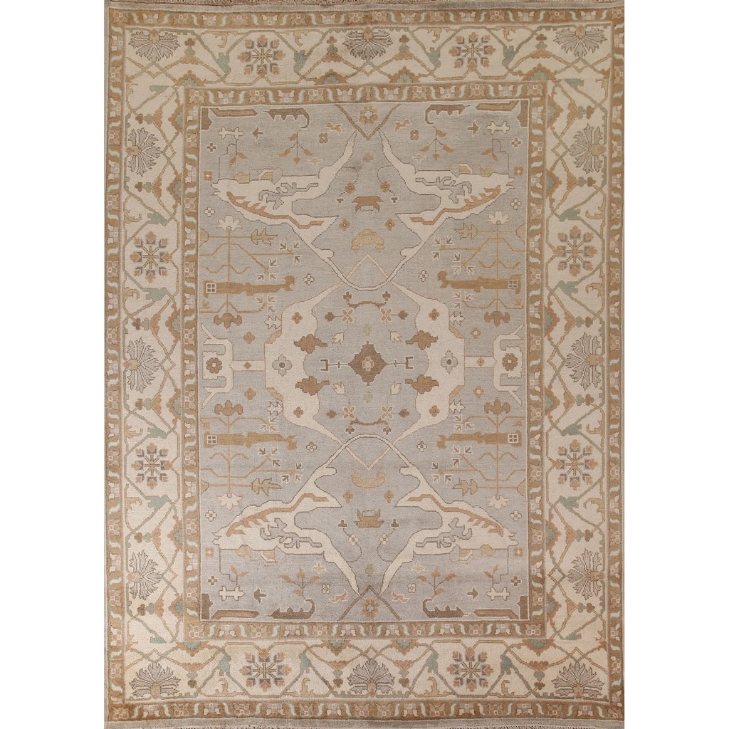 Oushak Area Rug Handmade Oriental Wool Carpet - 9'2"x 11'8"