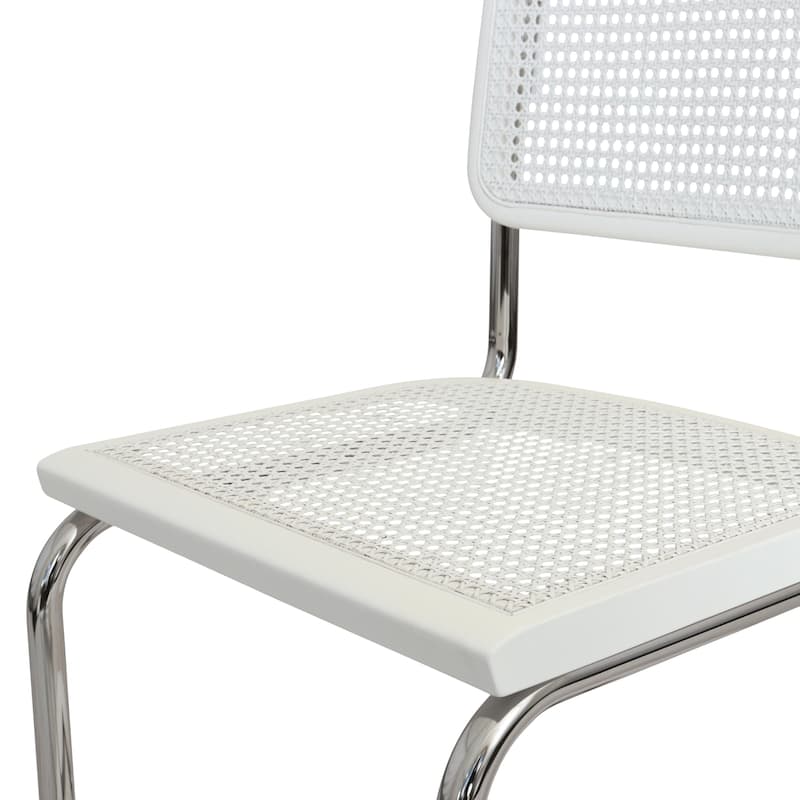 Breuer Chair Company Marcel Breuer Cesca Cane Cantilever Side Chair w/ Chrome Steel Frame (Various Wood & Cane Colors)