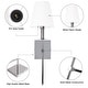 preview thumbnail 23 of 34, 1-Light Wall Sconce with White Fabric Shade