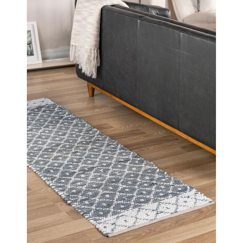 Contemporary Octiane Collection Area Rug - 2'7"x13'1" - Gray