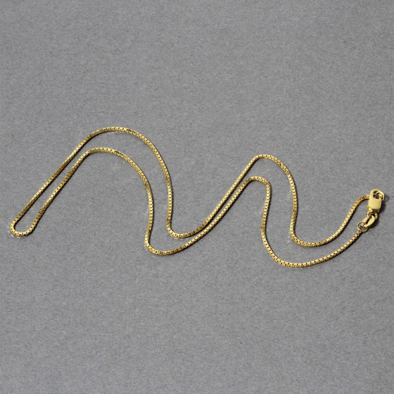 MayaMila 10k Yellow Gold Classic Box Chain 1.0mm
