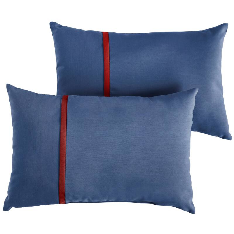 Sorra Home Sunbrella Outdoor Single Petite Flange Pillow Set of 2
