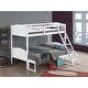 preview thumbnail 8 of 32, Kid Bed Frame Wooden Versatile Twin over Full Bunk Bed with Arched Headboard