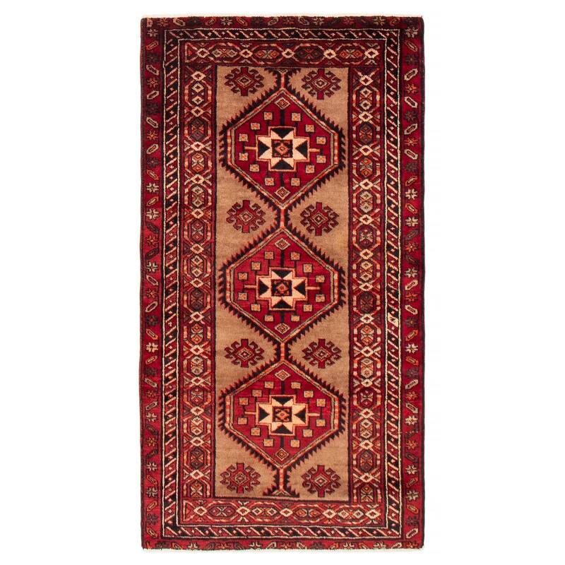 ECARPETGALLERY Hand-knotted Konya Anatolian Brown, Red Wool Rug - 3'8 x 6'9 - Brown/ Red - 3'8 x 6'9