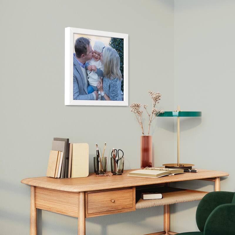 9x9 Contemporary White Wood Picture Square Frame Picture Frame