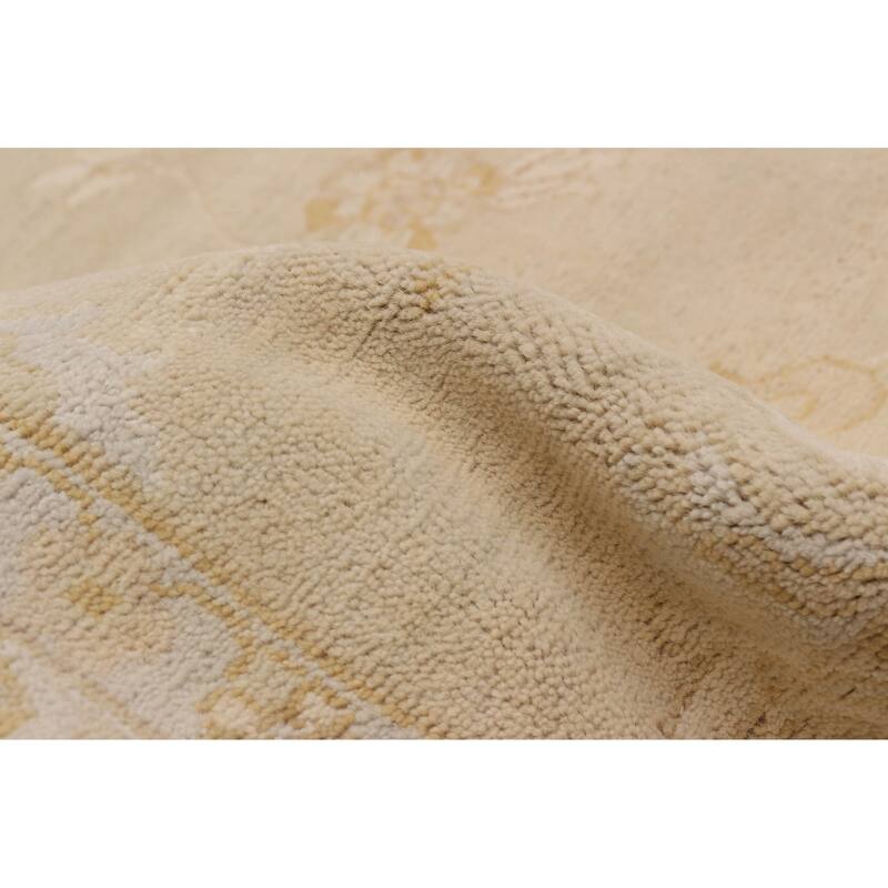 ECARPETGALLERY Hand-knotted Peshawar Oushak Khaki Wool Rug - 8'0 x 9'8
