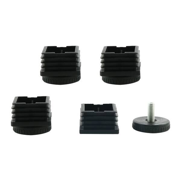Furniture Glide Leveling Feet 40x40mm Square Tube Inserts Kit 4 Sets