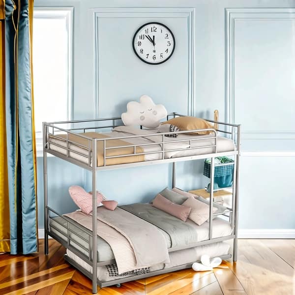 slide 2 of 39, Full Over Full Metal Bunk Bed Silver