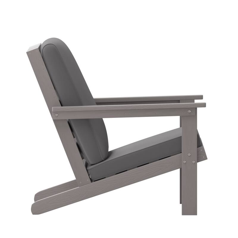 All-Weather Poly Resin Adirondack Style Chair & Cushions