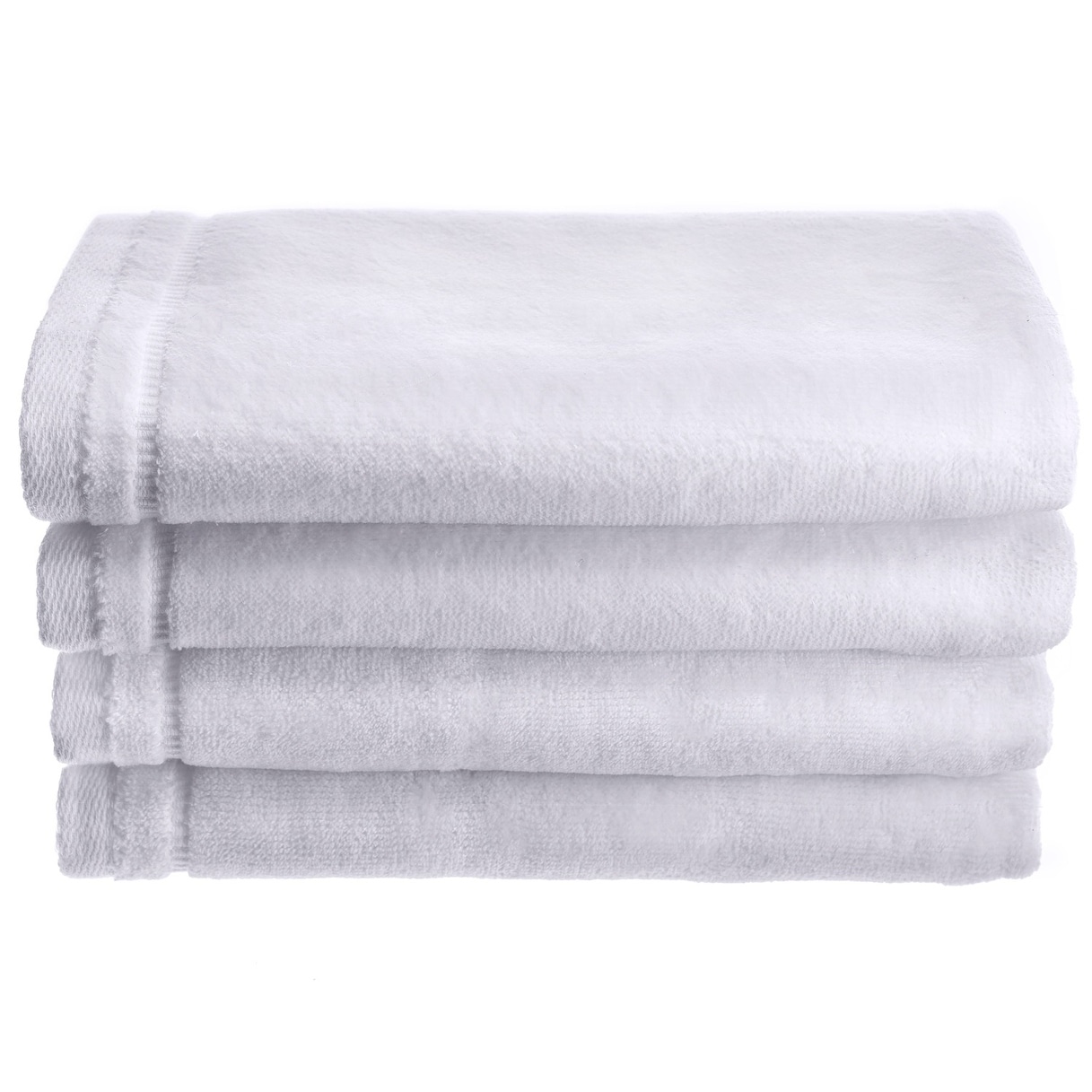 Monogrammed White Fingertip Towel Set of 4 Embroidered with