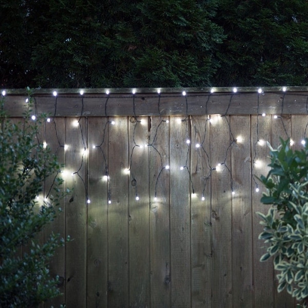 Details about   200 300 LED Solar Curtain/Waterfall Fairy String Lights Outdoor Garden Yard Lamp 