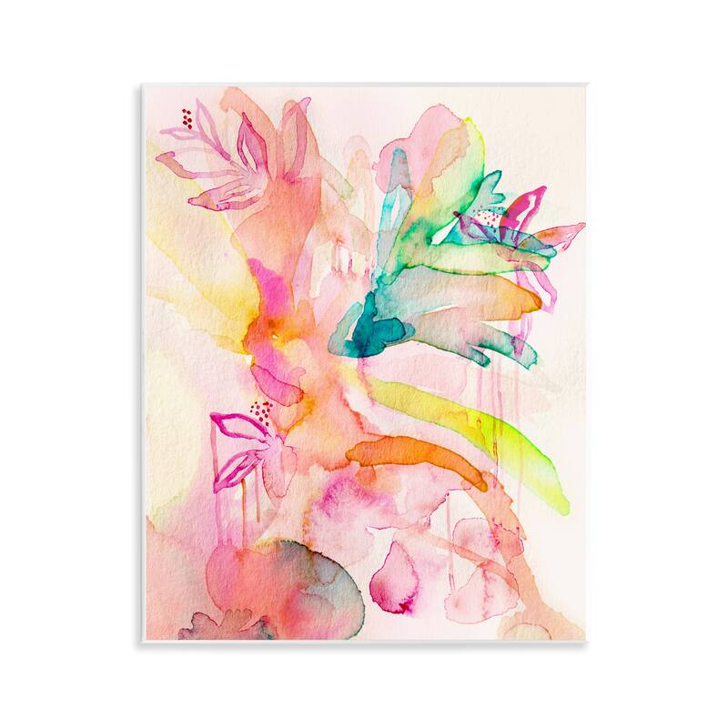 Stupell Watercolor Island Florals Wall Plaque Art Design By Gemma Bardot - 11 x 14