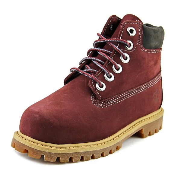 burgundy leather timberland boots