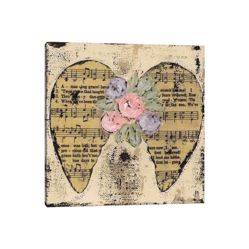 iCanvas "Amazing Grace Floral" by Ashley Bradley Canvas Print