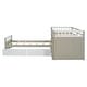 preview thumbnail 10 of 26, L-shaped Space-Saving Twin Loft and Twin Platform Bed with 7 Drawers and Full Guardrails