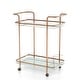 preview thumbnail 5 of 6, Reinhardt Modern Gold Metal 2-Shelf Serving Cart by Strick & Bolton
