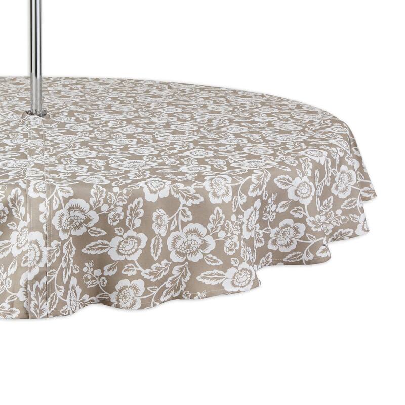 DII Garden Floral Print Outdoor Tablecloths - Stone
