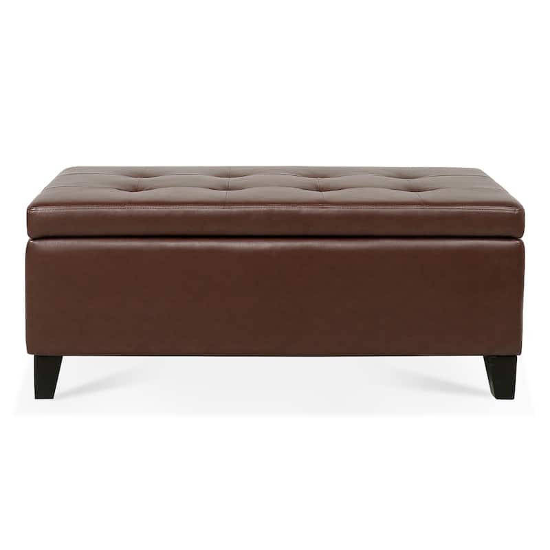 Storage Ottoman with Wooden Legs