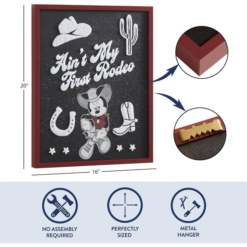 Disney Mickey Mouse Western Tufted Wall Art