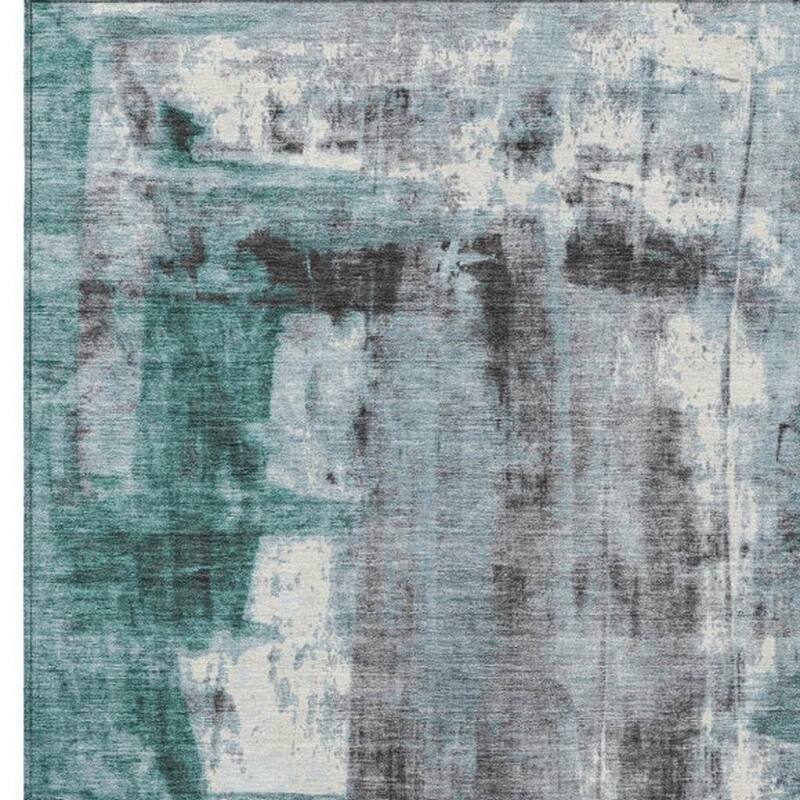 HomeRoots Abstract Transitional Rectangle Outdoor Rug