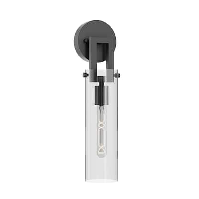 AFX HOUS0517MB Houston 17" Tall Wall Sconce with Clear Glass Shade