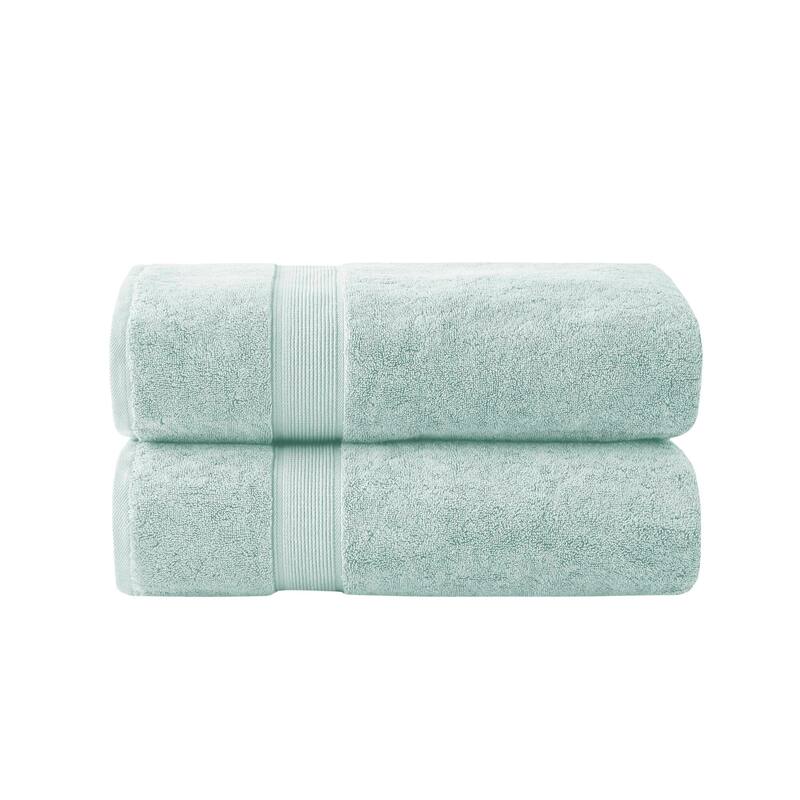 2 PCS 34x68" - 2PK Ultra-Soft One hundred percent Cotton Absorbent Towel Set Seafoam
