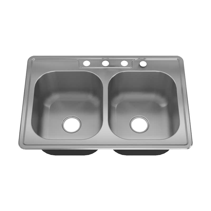 Sinber Drop in Double Bowl 304 Stainless Steel Kitchen Sink
