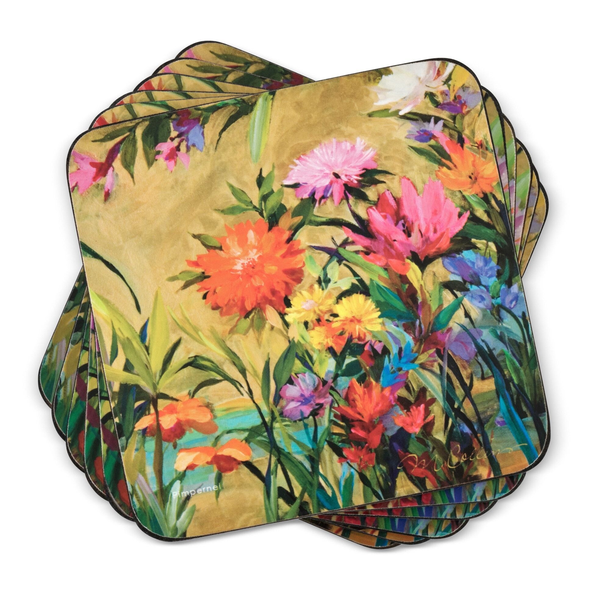 Pimpernel Set of 6 Marthas Choice Coasters - 4 Inches Sq.