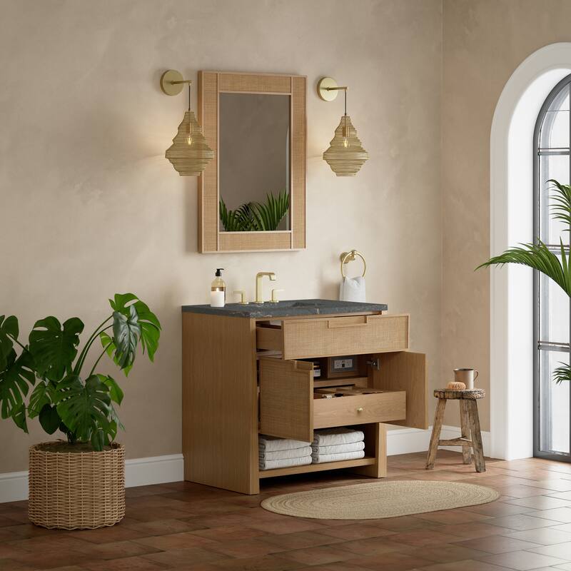 Solene 36" Single Vanity, Seaside Oak - 36