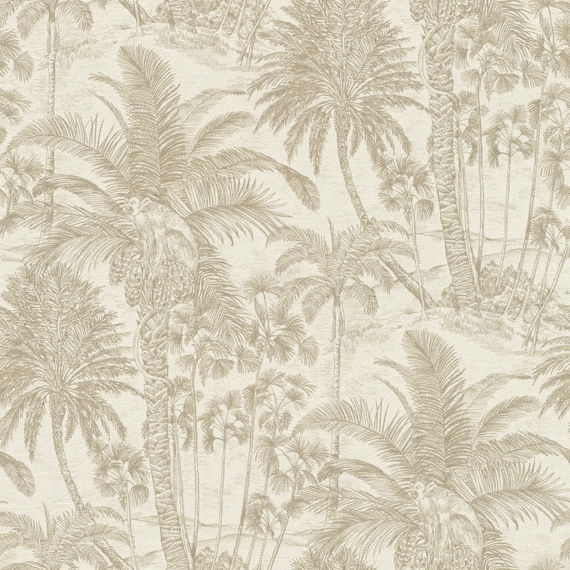 Advantage Yubi Gold Palm Trees Wallpaper - 20.9in x 396in x 0.025in - 20.9in x 396in x 0.025in