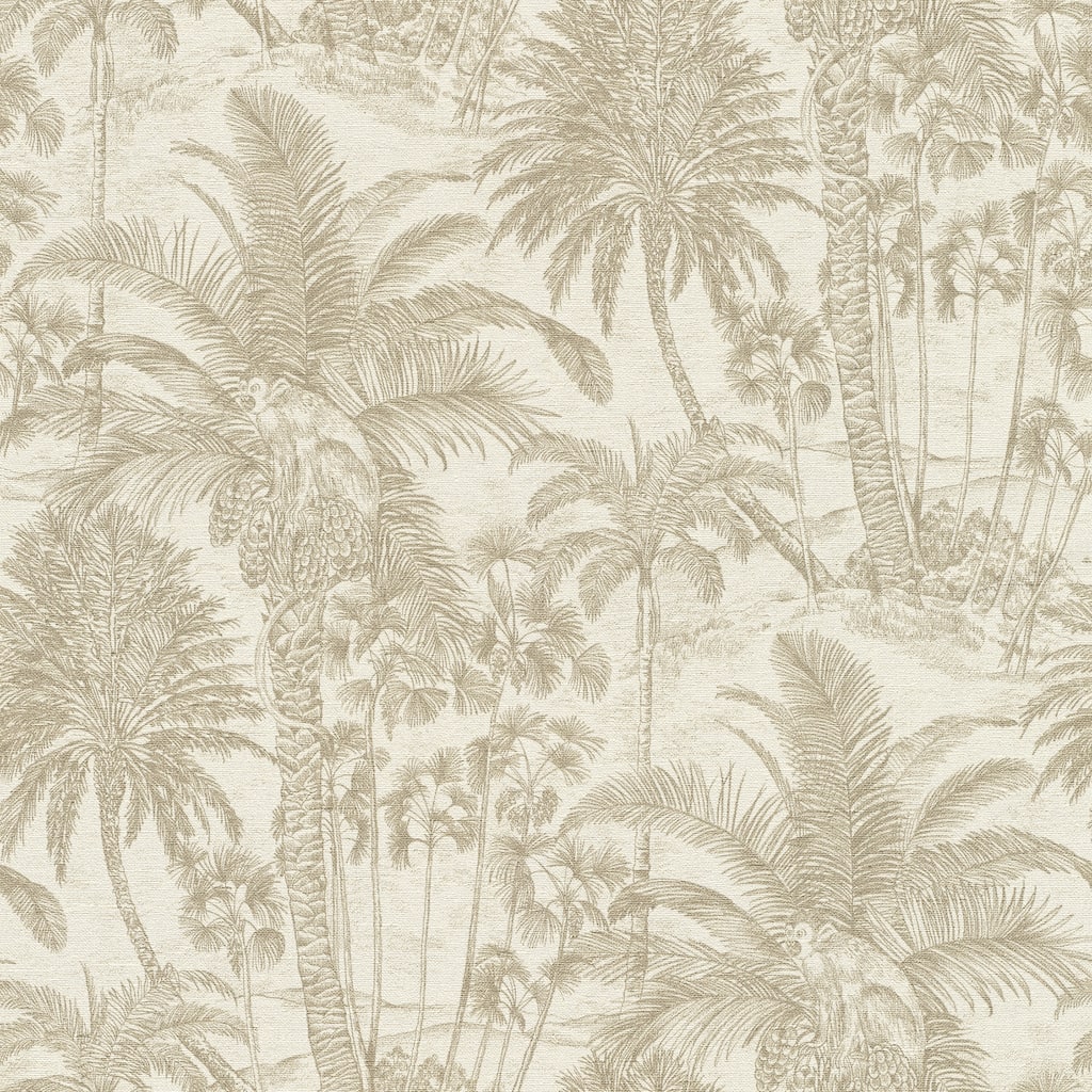 Advantage Yubi Gold Palm Trees Wallpaper - 20.9in x 396in x 0.025in - 20.9in x 396in x 0.025in