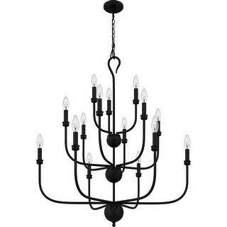 Blanche 15-Light Matte Black Chandelier - Bed Bath & Beyond - 38242949