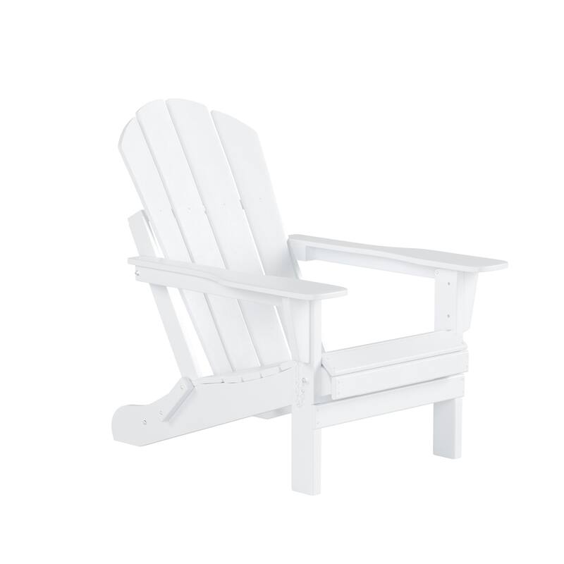 Laguna Hdpe All Weather Outdoor Patio Foldable Adirondack Chairs Conversation Set (4-Piece Set)