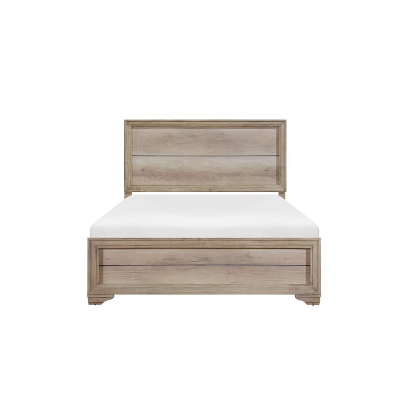 Ben 3 Piece Rust Melamine Laminate Modern Panel Bedroom Set