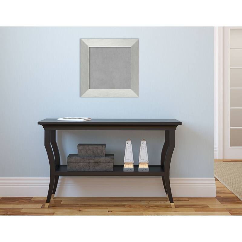 Amanti Art Brushed Sterling Silver Framed Magnetic Board