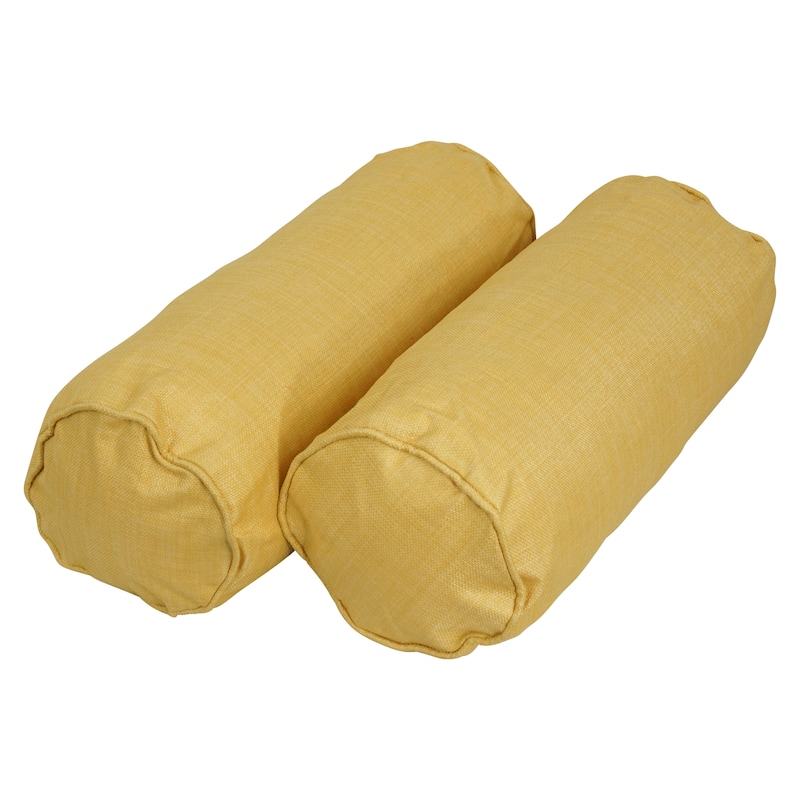 Delaney Corded Indoor/Outdoor Bolster Pillow (Set of 2) - Lemon