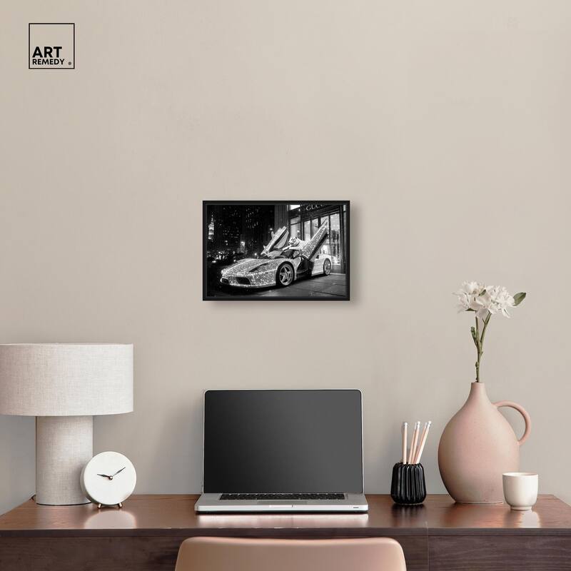 Glistening Tiger and Car Canvas by Art Remedy