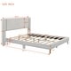 preview thumbnail 4 of 28, Queen Size Corduroy Upholstered Platform Bed with Wingback Headboard