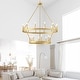 preview thumbnail 59 of 88, Acroma 20-light Modern Farmhouse 40In Round Wagon Wheel Chandelier with UL