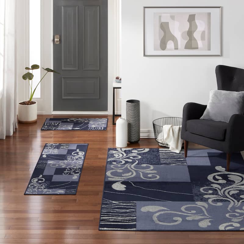 Home Dynamix Ariana Collection Traditional 3-Piece Area Rug (4'11"x6'11", 1'8"x4'11", 1'8"x2'8")