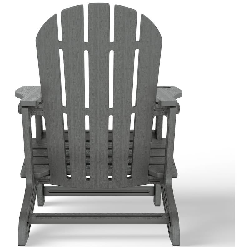 Coastline Outdoor Poly 3-Piece Set Adirondack Chair with Side Table