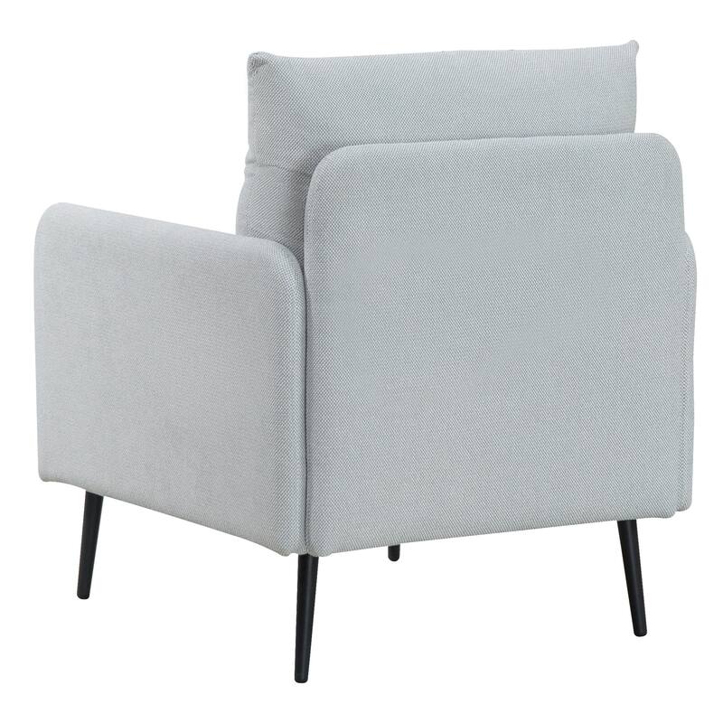 Accent Chair With Metal Black Legs,Comfy Chenille Club Fabric Armchair,Single Sofa Chair, Accent Club Guest Chair