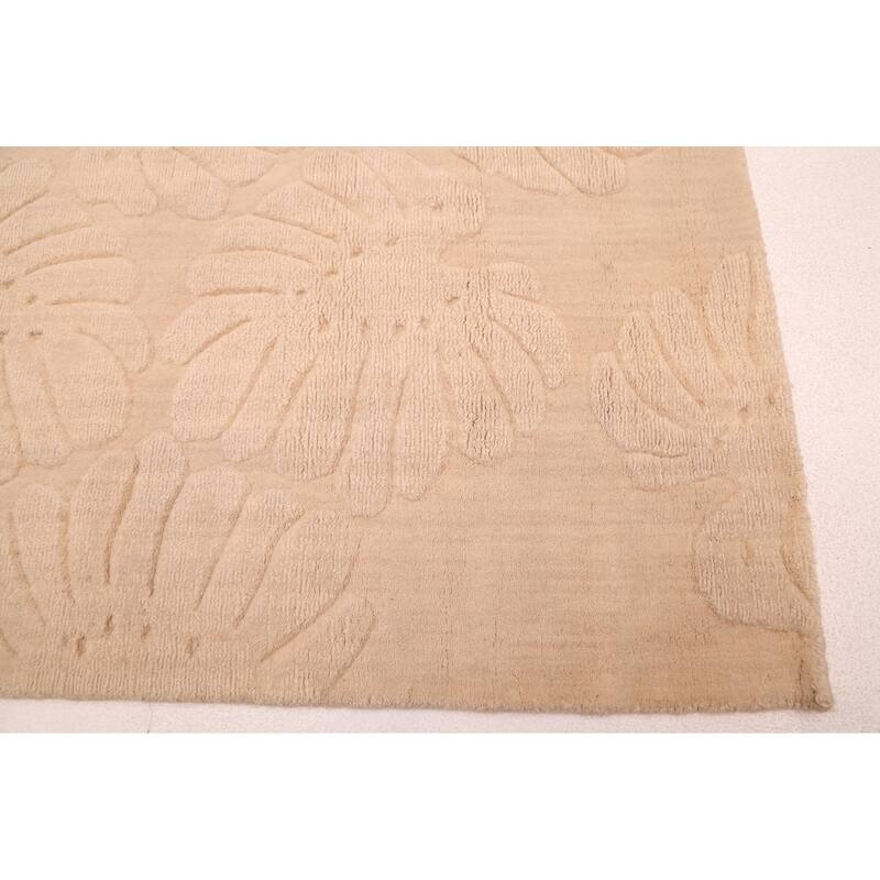 ECARPETGALLERY Hand Loomed Kashkuli Gabbeh Beige Wool Rug - 6'8 x 7'9