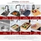 preview thumbnail 11 of 14, STYLISH 20.5 inch Single Bowl Undermount and Drop-in Stainless Steel Kitchen Sink - 20.5" x 18" x 9"