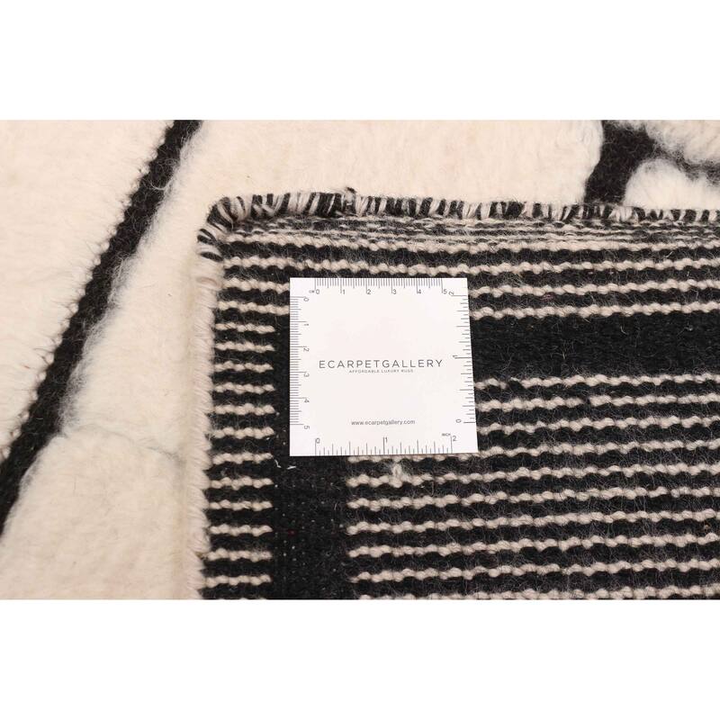 ECARPETGALLERY Hand-knotted Tangier Cream Wool Rug - 5'3 x 7'7