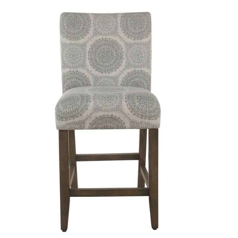 Homepop 24" Parsons Counter Stool - Gray Medallion